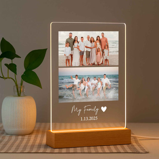 Engagement Gift for Couples — “She Said Yes” Personalized LED Photo Light with Names & Date