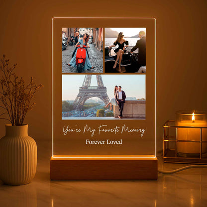 Wedding Gift for Bride and Groom — Personalized LED Photo Light with Names & Wedding Date