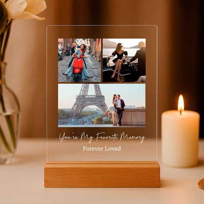 Wedding Gift for Bride and Groom — Personalized LED Photo Light with Names & Wedding Date