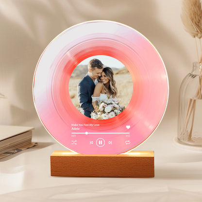 Personalized Vinyl Record with Photo — Custom Acrylic Song Plaque Gift