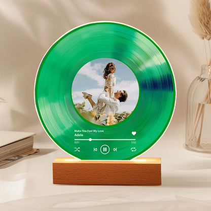 Personalized Vinyl Record with Photo — Custom Acrylic Song Plaque Gift