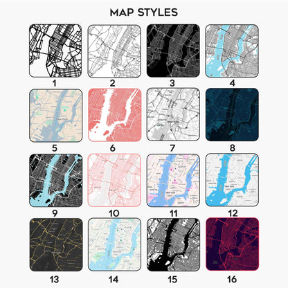 Custom Location Map Night Light – Personalized Acrylic Map Plaque