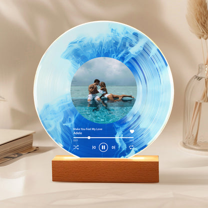 Personalized Vinyl Record with Photo — Custom Acrylic Song Plaque Gift
