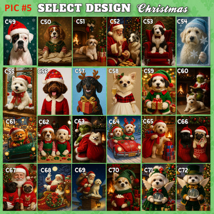 Santa and Pet Christmas Portrait from Your Photo