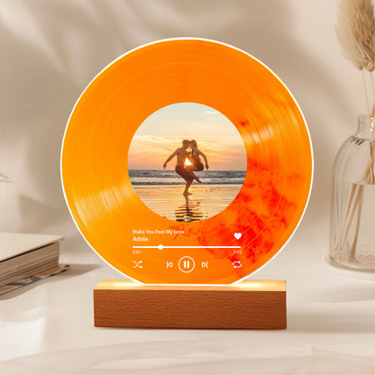 Personalized Vinyl Record with Photo — Custom Acrylic Song Plaque Gift